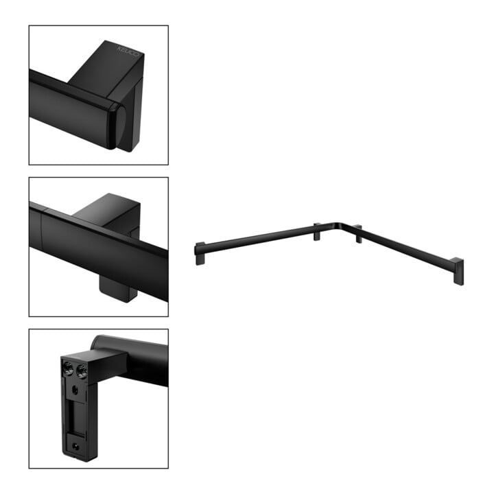 Keuco AXESS Poignée de douche/baignoire 850x850 mm, noir mat