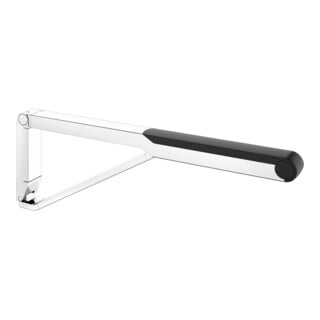 Keuco AXESS Poignée rabattable WC chromé/noir, 700 mm