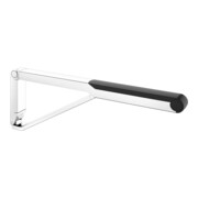 Keuco AXESS Poignée rabattable WC chromé/noir, 700 mm