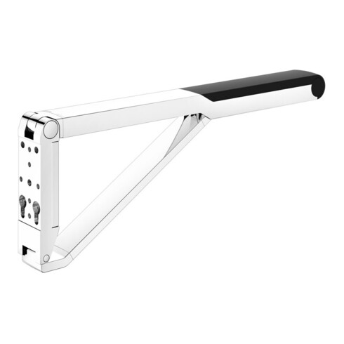 Keuco AXESS Poignée rabattable WC chromé/noir, 700 mm