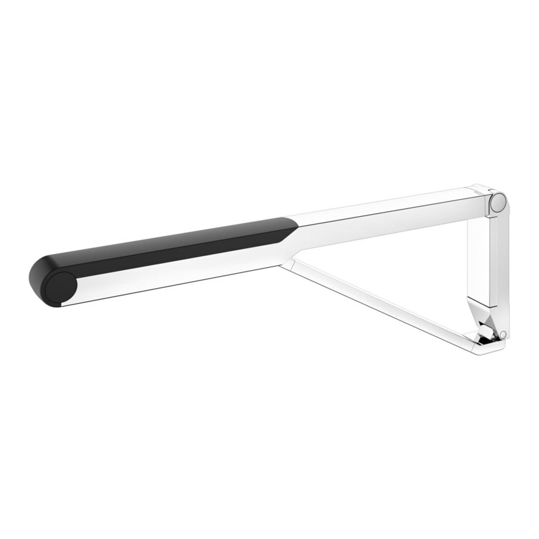 Keuco AXESS Poignée rabattable WC chromé/noir, 700 mm