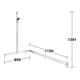 Keuco AXESS vc, barre de douche 1150/850 mm, avec support de douche, version gauche-4