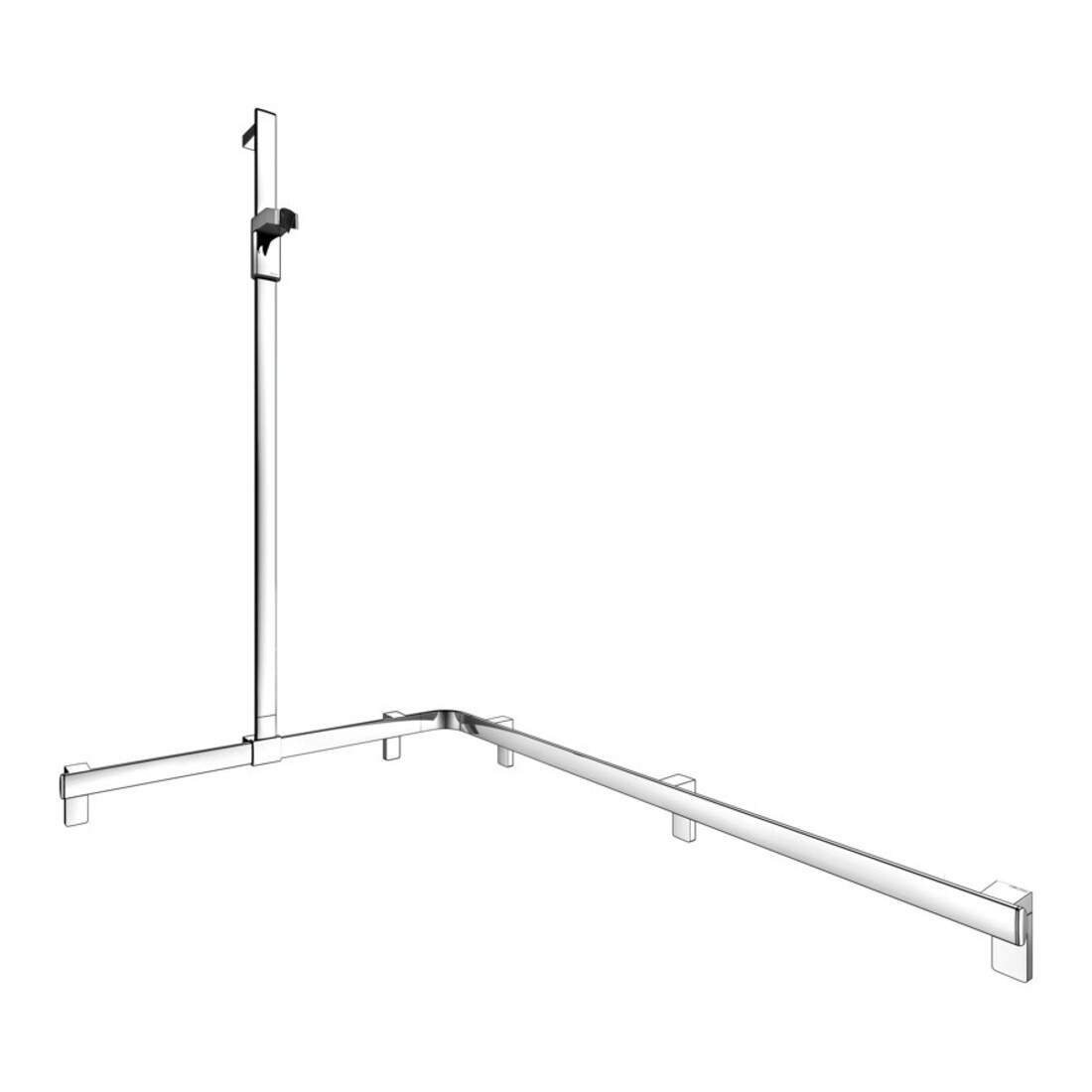 Keuco AXESS vc, barre de douche 1150/850 mm, avec support de douche, version gauche