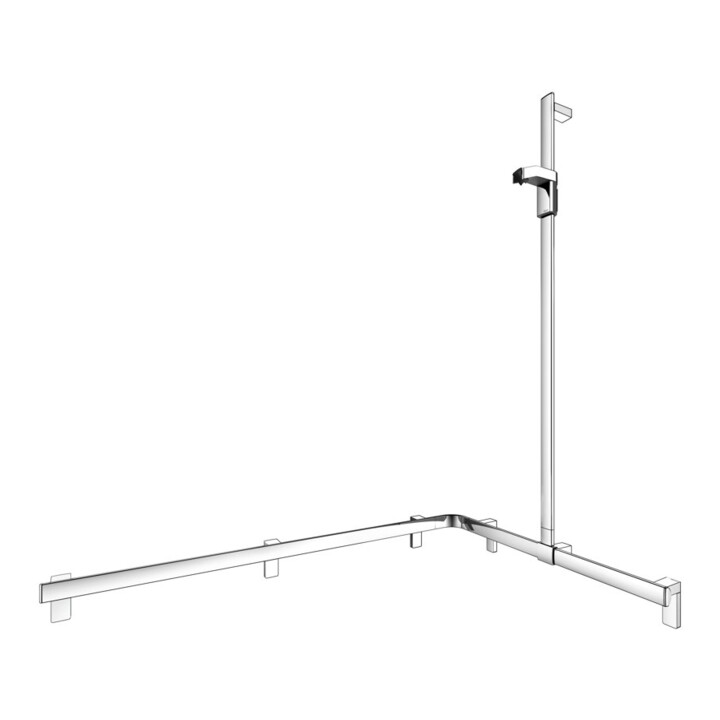 Keuco AXESS vc barre de douche, 850/1150 mm, avec barre de douche, version droite