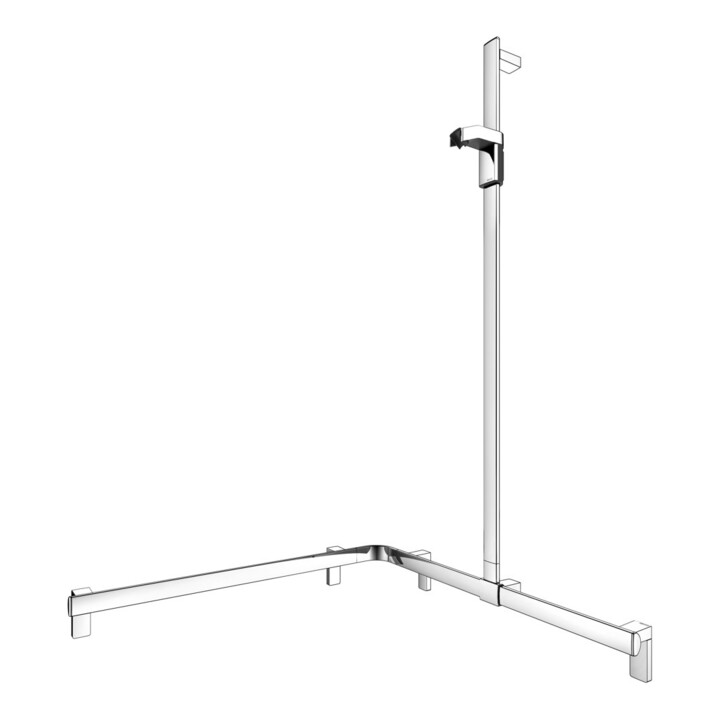 Keuco AXESS vc Barre de douche, 850/850mm, avec barre de douche, version droite