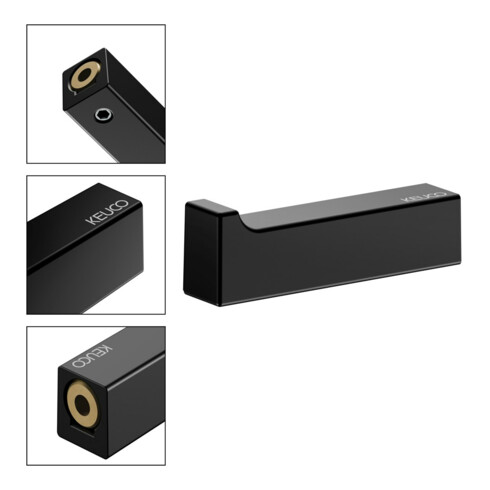 Keuco Bademantelhaken Edition 11 67mm, schwarz matt
