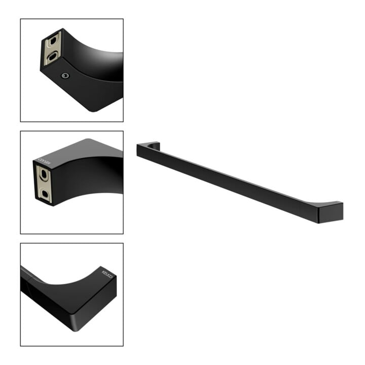 Keuco Badetuchhalter Edition 11 Breite 822mm, schwarz matt