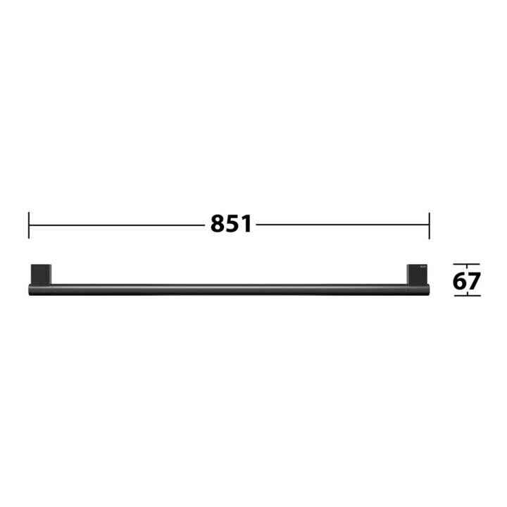 Keuco Badetuchhalter Plan Breite 851mm, schwarz-matt