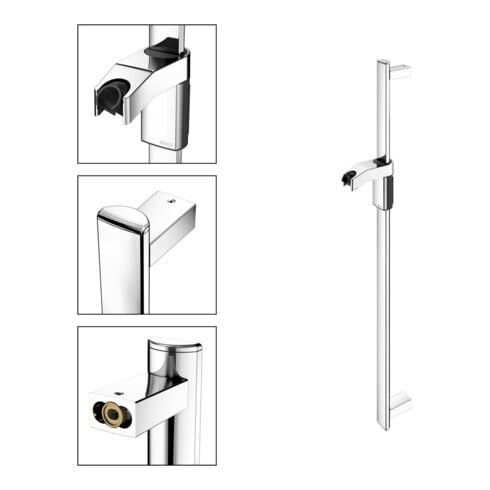 Keuco Barre de douche AXESS 900 mm, chromée