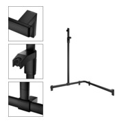 Keuco Barre de douche AXESS noire mate, 850/850 mm, avec barre de douche, version gauche-2