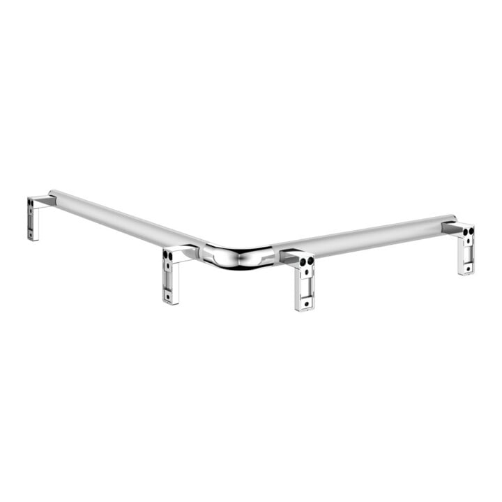 Keuco Barre de douche/baignoire AXESS 650x850mm, alu argenté anodisé/chromé
