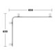 Keuco Barre de douche/baignoire AXESS 650x850mm, chromée