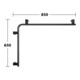Keuco Barre de douche/baignoire AXESS 650x850mm, noir mat-4