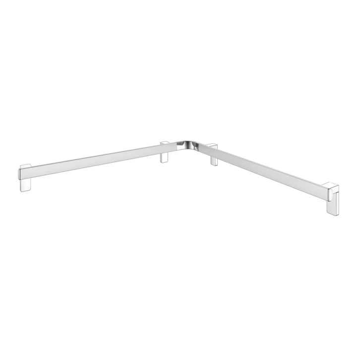 Keuco Barre de douche/baignoire AXESS 850x850mm, aluminium argenté anodisé/chromé