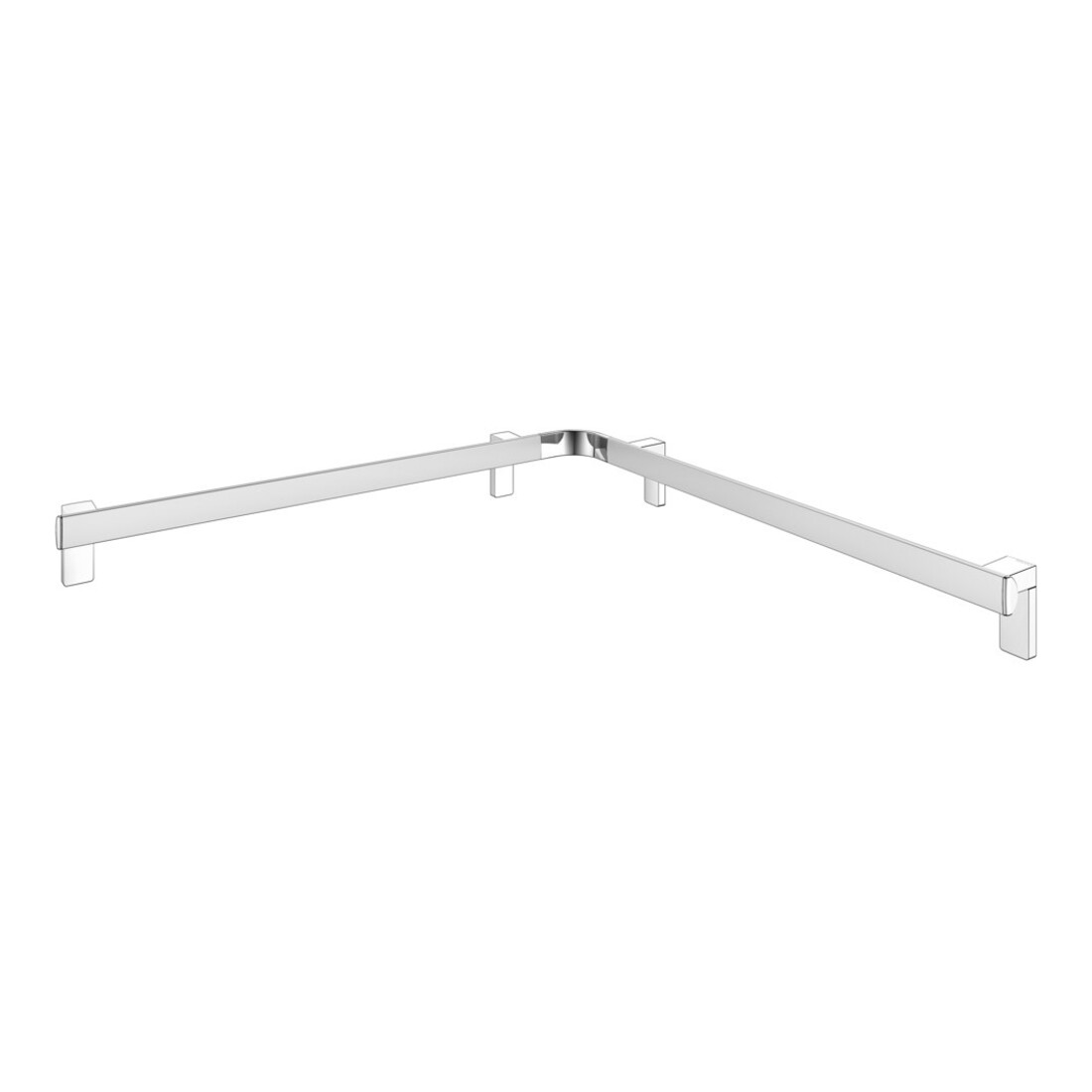 Keuco Barre de douche/baignoire AXESS 850x850mm, aluminium argenté anodisé/chromé