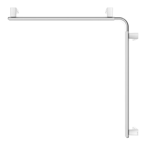 Keuco Barre de douche/baignoire AXESS 850x850mm, aluminium argenté anodisé/chromé