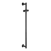 Keuco Barre de douche IXMO H 855 mm, coulissant de robinet, rosace ronde, noir mat