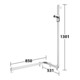 Keuco Barres de douche AXESS AL si-el/vc, 850 mm, avec support mural, droite-2