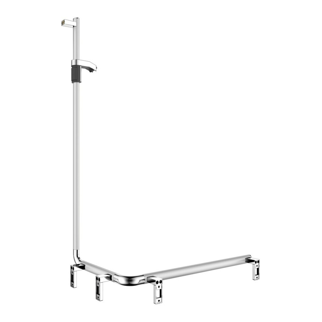 Keuco Barres de douche AXESS AL si-el/vc, 850 mm, avec support mural, droite