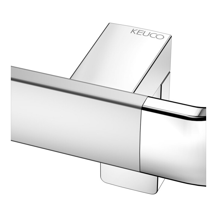 Keuco Barres de douche AXESS AL si-el/vc, 850 mm, avec support mural, droite