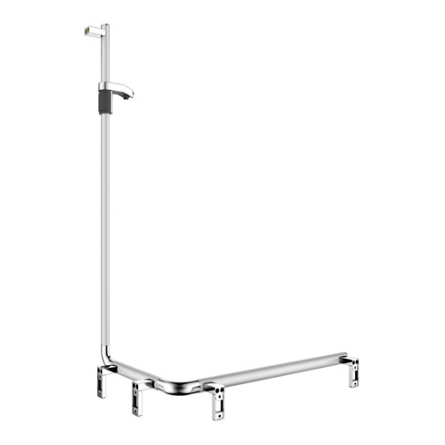 Keuco Barres de douche AXESS AL si-el/vc, 850 mm, avec support mural, droite