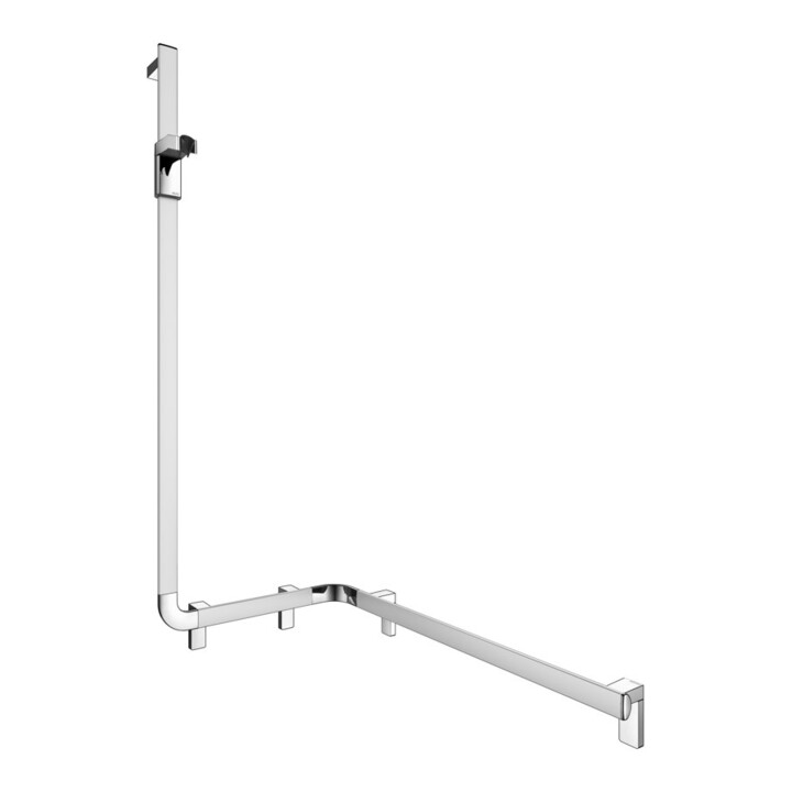 Keuco Barres de douche AXESS AL si-el/vc, 850 mm, avec support, version gauche