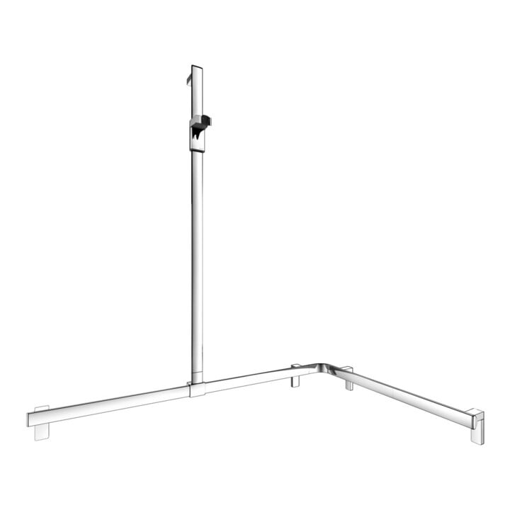 Keuco Barres de douche AXESS vc, 850/1150 mm, avec barre de douche, version gauche