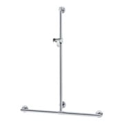 Keuco Barres de douche Plan Care avec support, pos. g/d, 1182/1263 mm, chromé