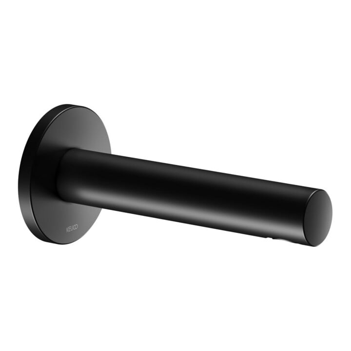 Keuco Bec de baignoire IXMO Sortie 180 mm, noir mat, rosace ronde