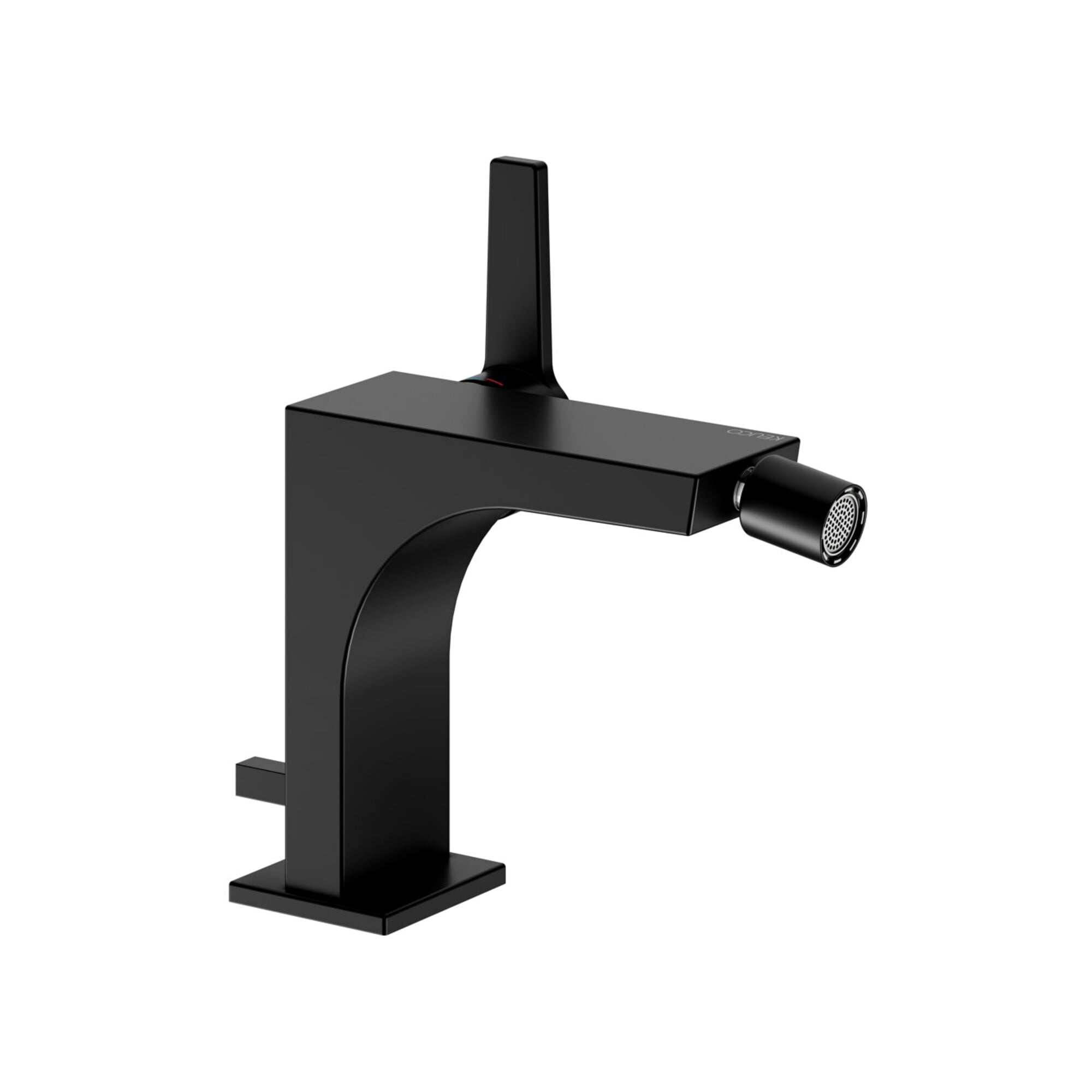 Keuco Bidet-Einhebelmischer Edition 11 Ausl. 139mm, m Abl.garn, schwarz matt
