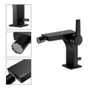 Keuco Bidet-Einhebelmischer Edition 11 Ausl. 139mm, m Abl.garn, schwarz matt-4