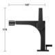 Keuco Bidet-Einhebelmischer Edition 11 Ausl. 139mm, m Abl.garn, schwarz matt-5