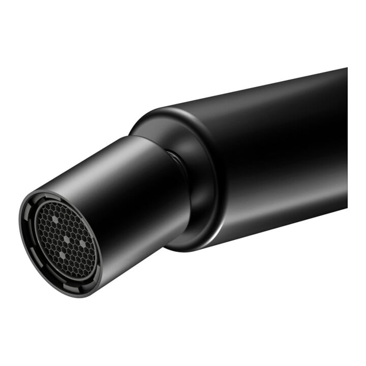 Keuco Bidet-Einhebelmischer IXMO Flat Ausl. 110mm, m Abl.garn, schwarz matt