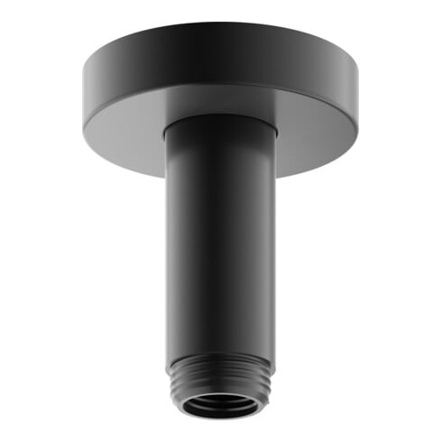 Keuco Bras de douche A 100 mm, chromé mat, plafond, rosace ronde