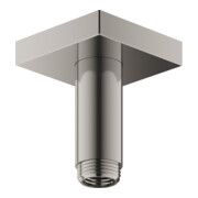 Keuco Bras de douche A 100 mm, nickel mat, raccord plafond, rosace d’angle