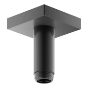 Keuco Bras de douche A 100mm, chrome mat, plafond, rosace carrée