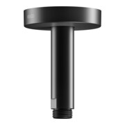 Keuco Bras de douche A 100mm, noir mat, raccord plafond, rosace ronde