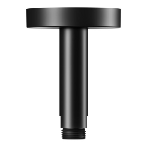 Keuco Bras de douche A 100mm, noir mat, raccord plafond, rosace ronde