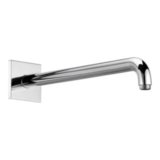 Keuco Bras de douche A 450mm, chromé mat, avec rosace d'angle
