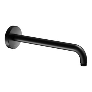 Keuco Bras de douche Sortie 300 mm, noir mat, raccord mural, rosace ronde