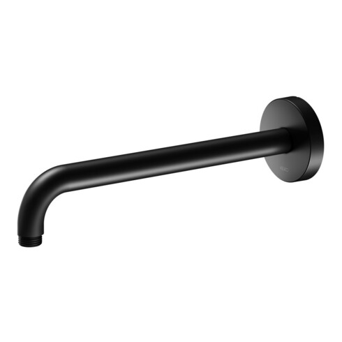 Keuco Bras de douche Sortie 300 mm, noir mat, raccord mural, rosace ronde