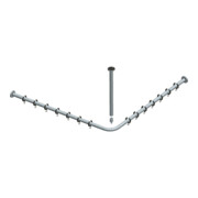 Keuco Brausevorhangstangen-Set Plan Alu silber-eloxiert, für Dusche 90x90cm