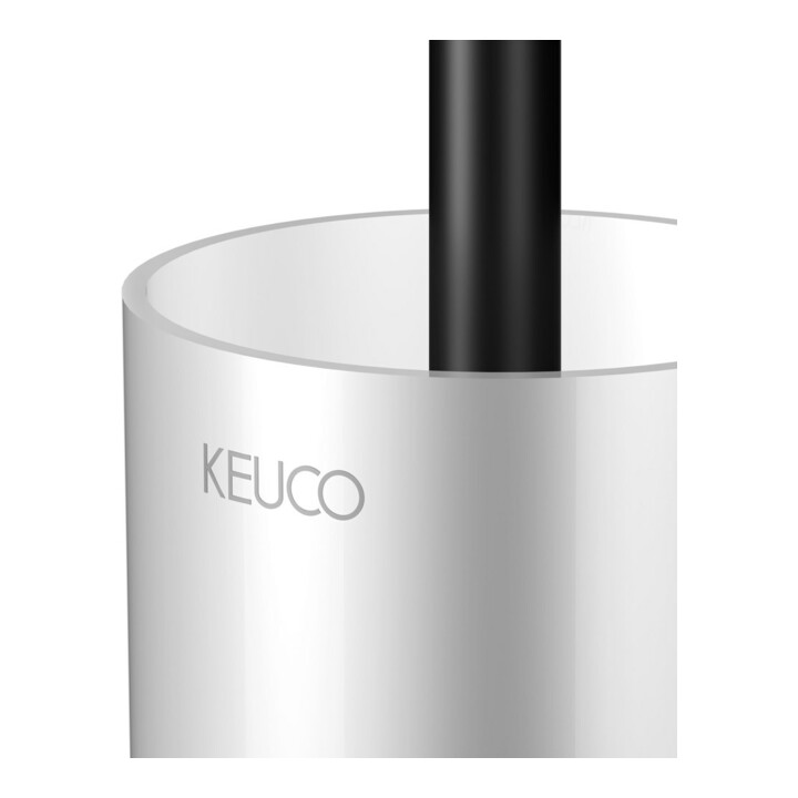 Keuco Brosse WC Edition 11 murale, insert cristal mat, noir mat
