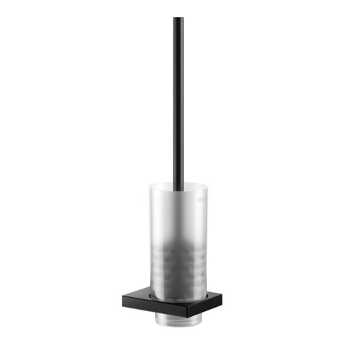 Keuco Brosse WC Edition 11 murale, insert cristal mat, noir mat
