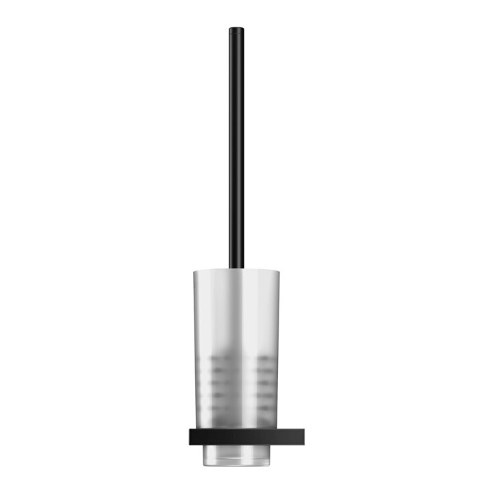 Keuco Brosse WC Edition 11 murale, insert cristal mat, noir mat