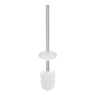 Keuco Brosse WC Moll chromée/blanche, avec manche et couvercle