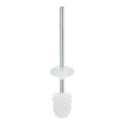 Keuco Brosse WC Moll chromée/blanche, avec manche et couvercle