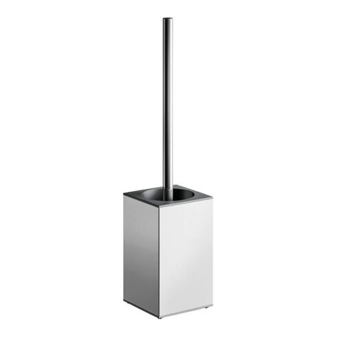 Keuco Bürstengarnitur Edition 90 Square Standmod., Kst.-Einsatz anthr., verchromt