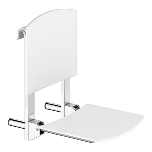 Keuco Care siège rabattable à suspendre, chromé, blanc