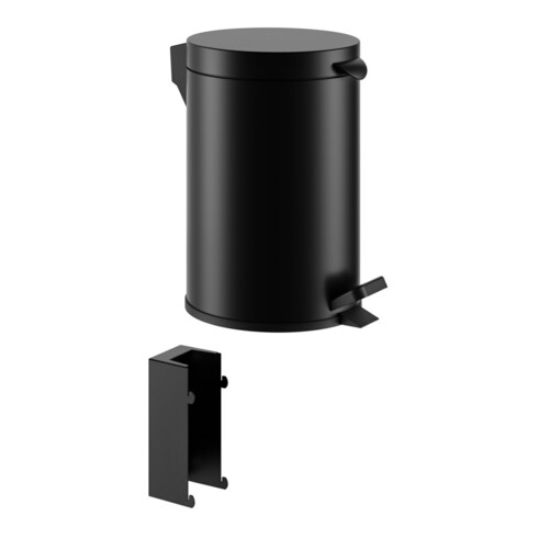 Keuco Collecteur hygiénique Plan mural, capacité 3 l, noir mat